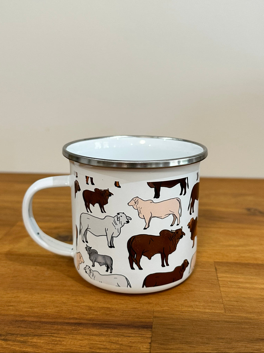 Enamel Mug - White Brahman