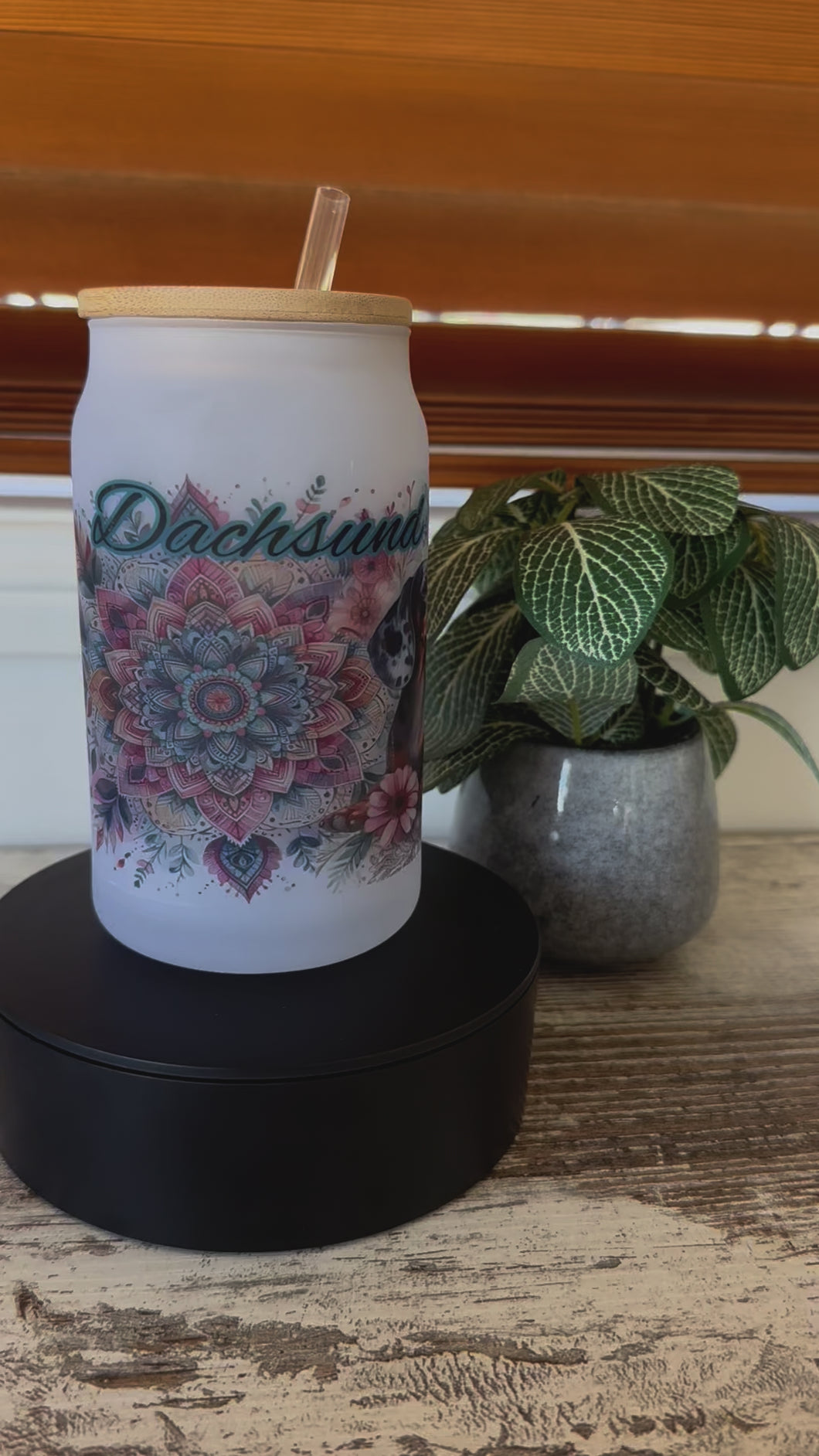 Glass Coffee Cup - Dachshund Mama