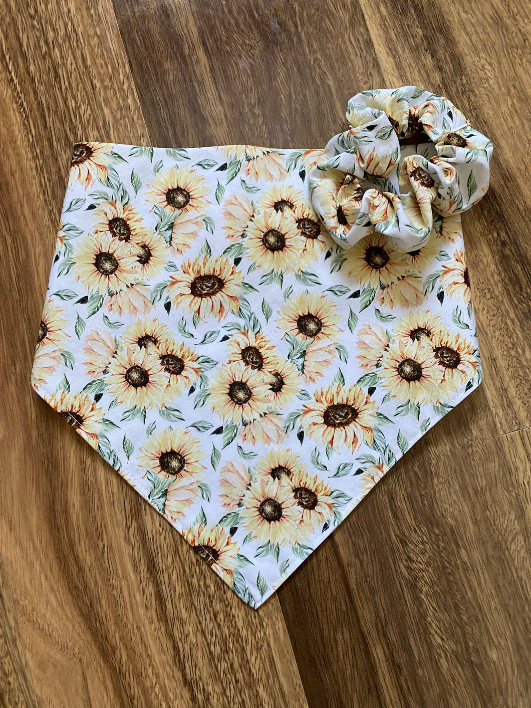 Neck Scarf & Scrunchie - Mini Sunflower