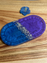 Load image into Gallery viewer, Resin Jewellery Tray - Blue/Purple
