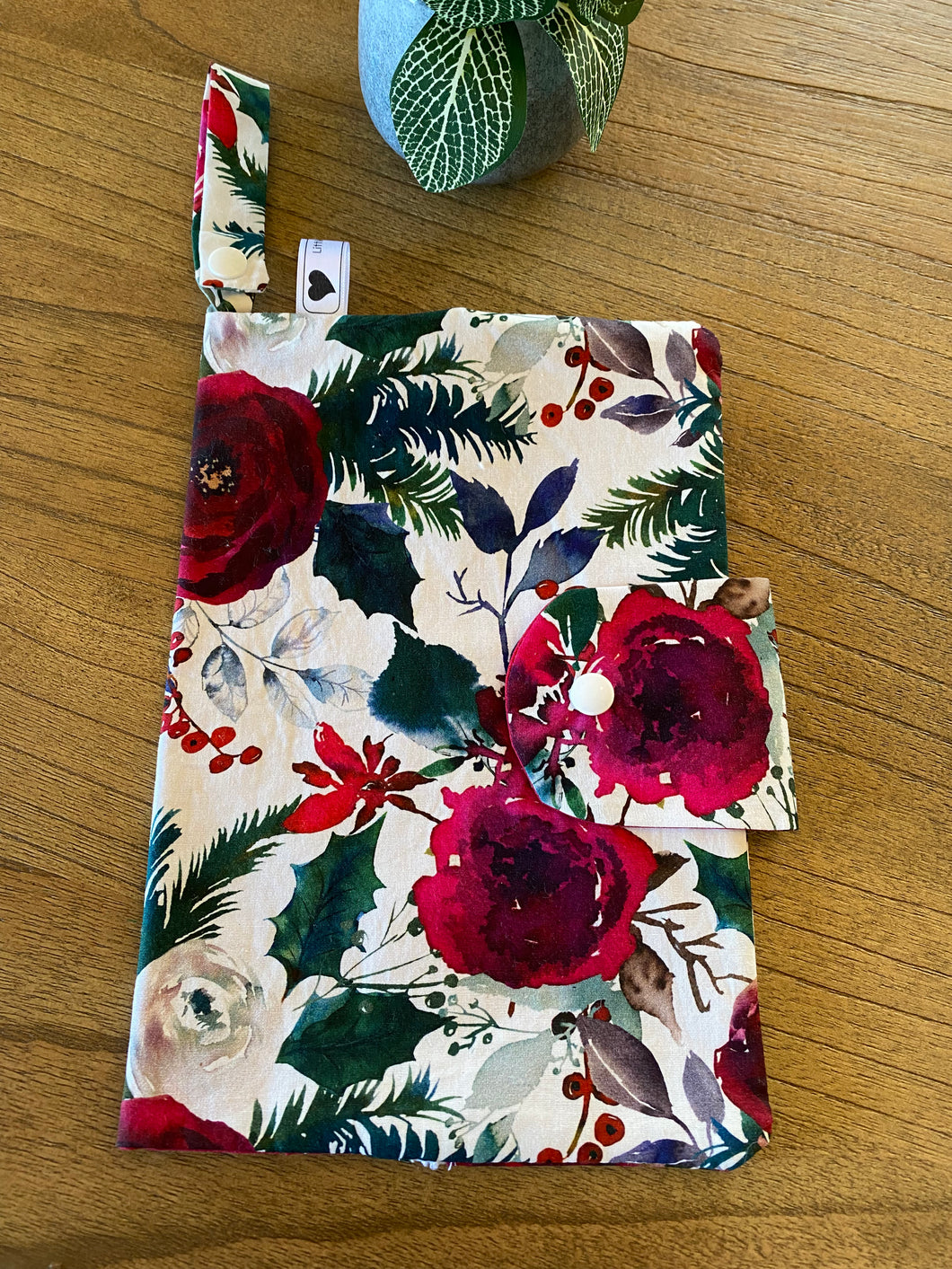 SALE - Nappy Wallet - Red Floral