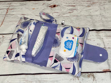 Load image into Gallery viewer, SALE - Nappy Wallet - Purple Eucalyptus Flowers
