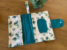 Load image into Gallery viewer, Nappy Wallet - White Eucalyptus Leaves
