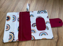 Load image into Gallery viewer, Nappy Wallet - Maroon Rainbow
