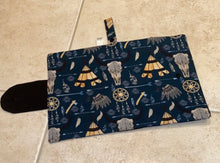 Load image into Gallery viewer, Nappy Wallet - Navy Aztec
