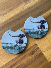 Load image into Gallery viewer, Car Coasters - Longhorn
