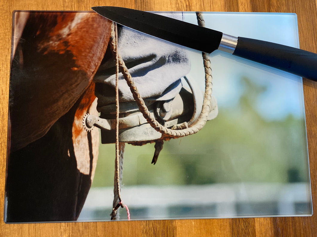 Glass Chopping Board - Boot & Spur