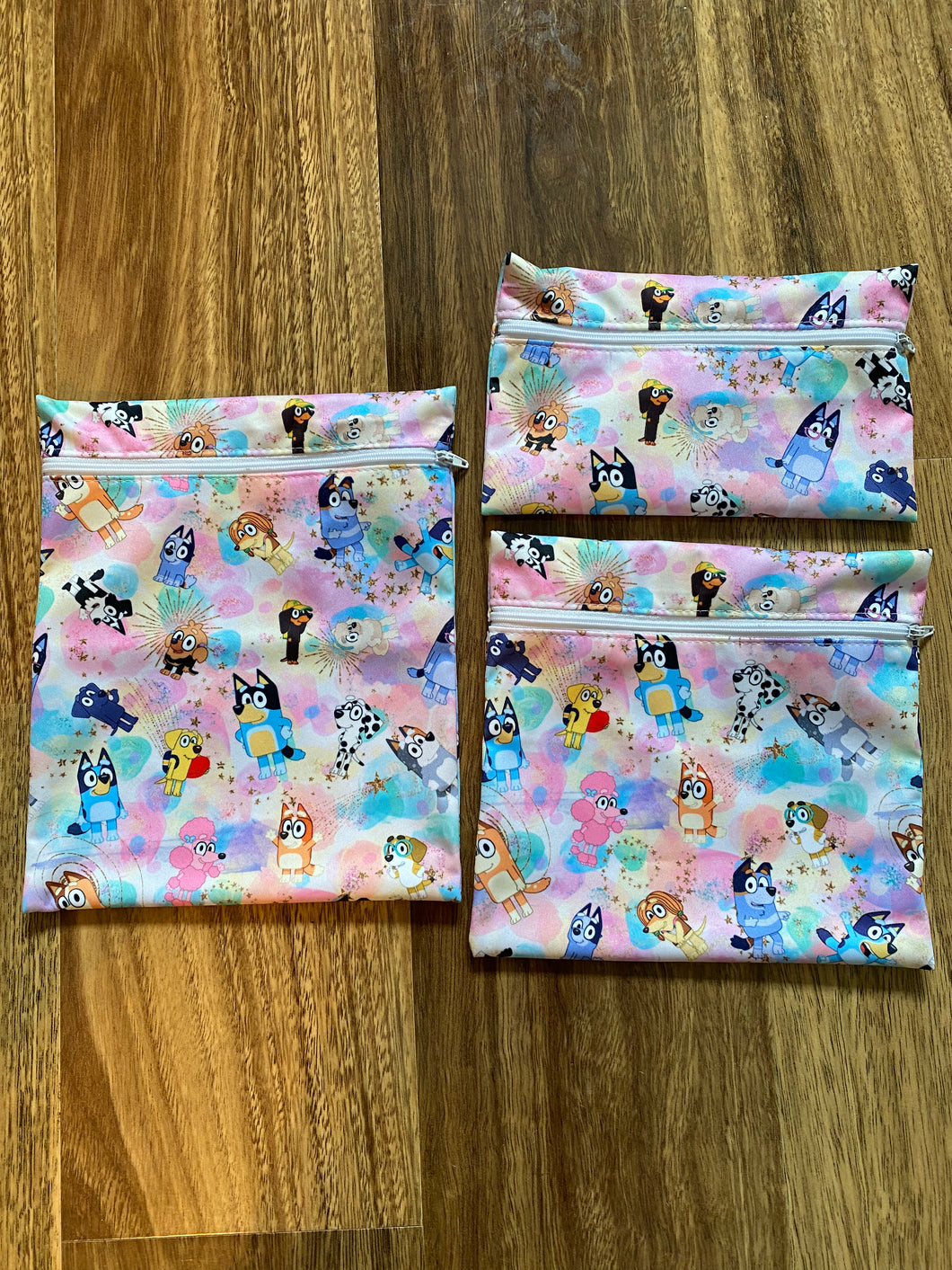 Reusable Snack Bags - Pink Bluey