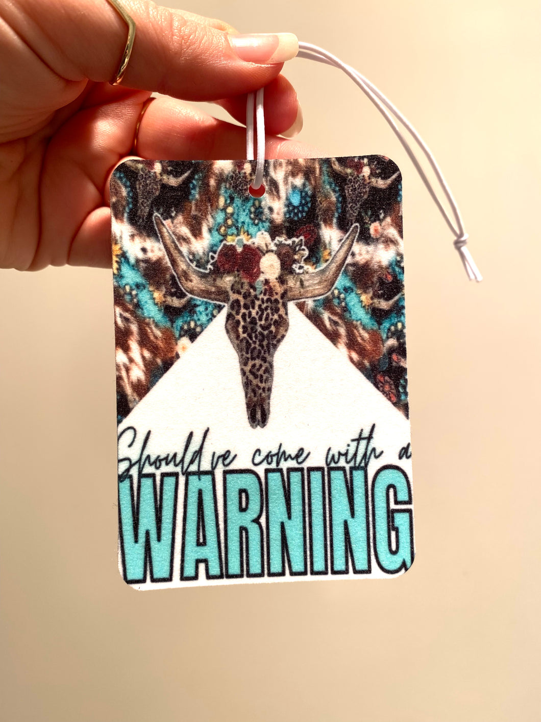 Car Air Freshener- Warning