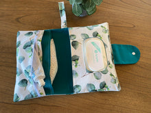 Load image into Gallery viewer, Nappy Wallet - White Eucalyptus Leaves
